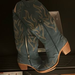 Denim Cowgirl Boots